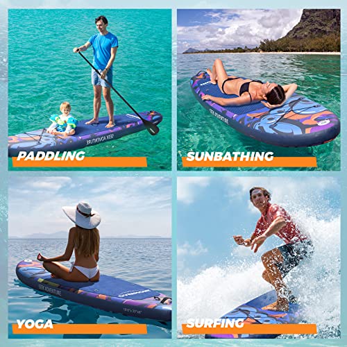 Overmont Graffiti PADDLEBOARD 10’6x33’’ Inflatable, Lightweight & Foldable with Accessories, OM-SUP Model