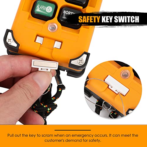 NEWTRY Wireless Crane Remote Control 12 Buttons 12V Industrial Channel Hoist Controller Electric Lift Wireless Switch Transmitter Receiver