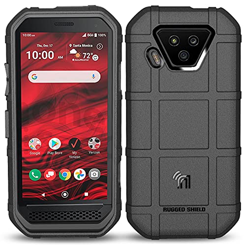 Nakedcellphone Special Ops Series Compatible with Verizon Kyocera DuraForce Ultra 5G UW (E7110) Case, [Black] Tactical Armor Rugged Shield Phone Cover [Anti-Fingerprint, Matte Grip Texture]