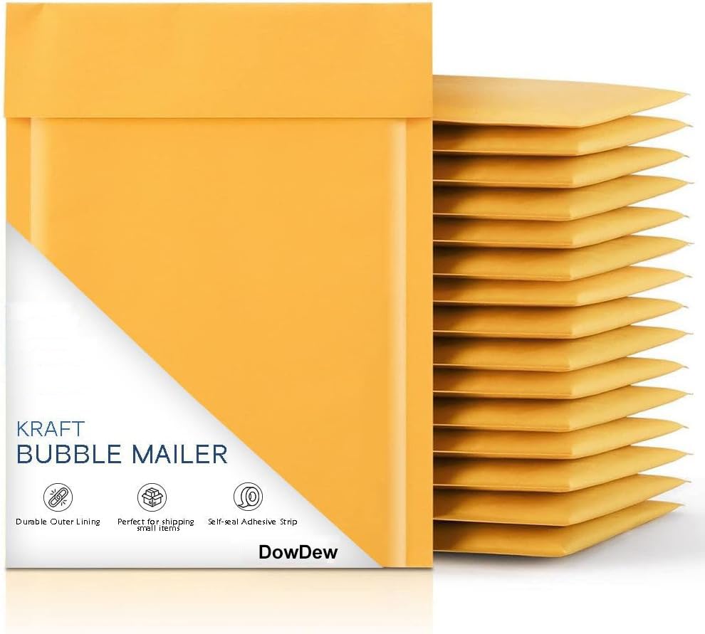 Kraft Bubble Mailers [10 Pack] 6 inch x 9 inch #0 Padded Shipping Envelopes Self Sealing Cushioned Packaging Bags