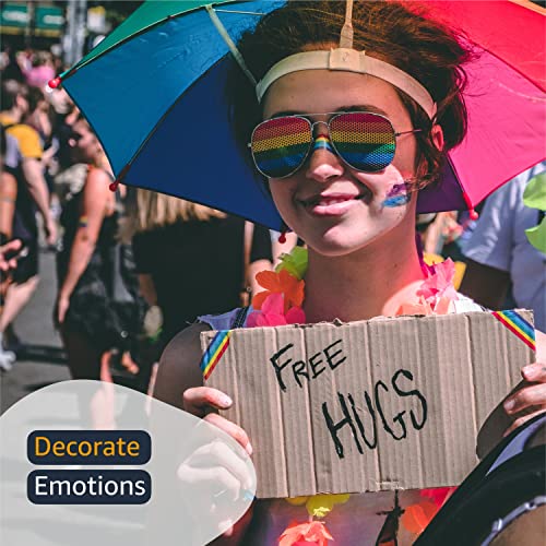 Morex Ribbon 99509/20-815 Grosgrain 1.5" X 20 YD Polyester Striped Rainbow Ribbons for Crafts, Grosgrain Ribbon Pride Decorations Unicorns Gifts for Girls, Gift Wrap Ribbon w/Pride Flags