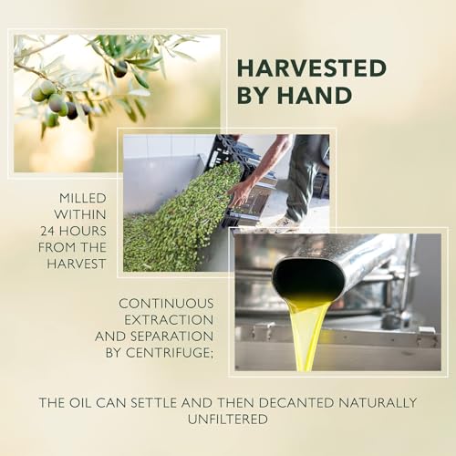 Frantoia Extra Virgin Olive Oil from Italy - Fruity, Unfiltered, Cold Extracted Authentic Sicilian Olive Oil - Fresh Harvest, Imported From Italy - 33.8 fl oz - Pack of 1