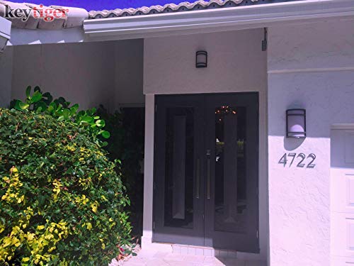 32 Inch Long Stainless Steel Door Handles Brushed Nickel Finish, Modern Door Handle Pulls for Commercial Glass Entry Doors Wooden Barn Door Home Interior Exterior Fiberglass Door, Square Rectangle Bar