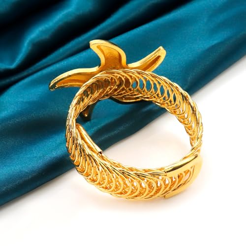 Semetall 2Pcs Metal Curtain Tiebacks,Starfish Curtain Tiebacks,Gold