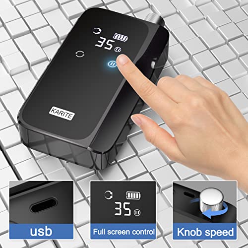 KARITE Nail Drill for Acrylic Nails Professional, 35000RPM Portable Nail File, Electric Nail Drill Machine 24H Working Time, Coreless Motor and 12 Bits, for Nail Art Manicure Pedicure, Low Noise
