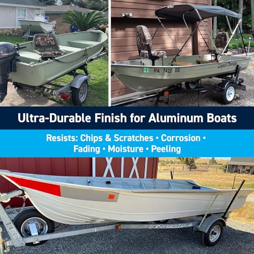 TotalBoat Aluminum Boat Paint for Canoes, Bass Boats, Dinghies, Duck Boats, Jon Boats and Pontoons (Army Green, 1 Quarts (Pack of 1))