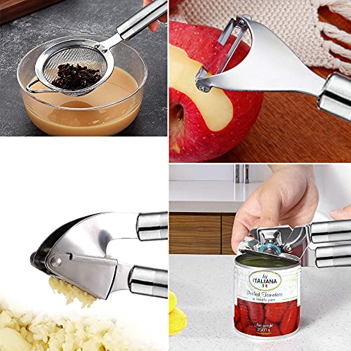 Cooking Utensils Set- 35 PCs Kitchen Utensils with Grater,Tongs, Spoon Spatula &Turner Made of Heat Resistant Food Grade Silicone and Wooden Handles Kitchen Gadgets Tools Set for Nonstick Cookware