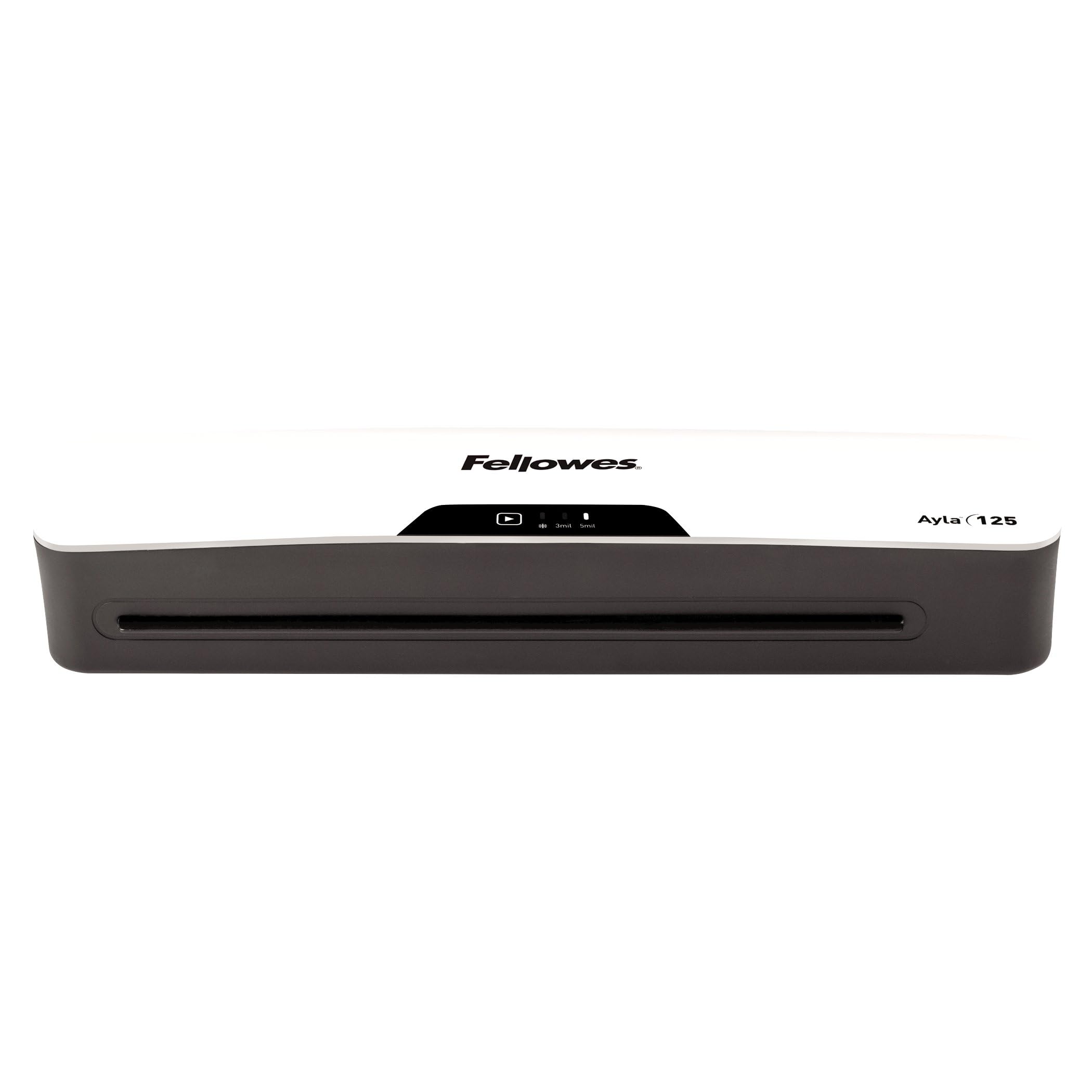 Fellowes Ayla 125 with Rapid 1 Minute Warm Up Paper Laminator Including Pouch Starter Kit (5752001)