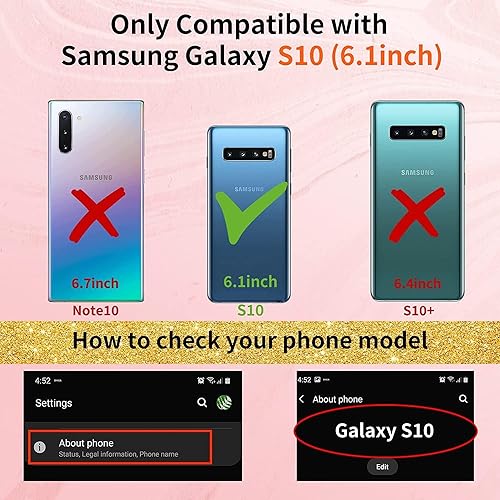 LeYi for Samsung S10 Case, Galaxy S10 Phone Case, Shockproof Heavy Duty Dual Layer Protective Hard PC Textured Back & Soft Bumper Case for Galaxy S10, Black