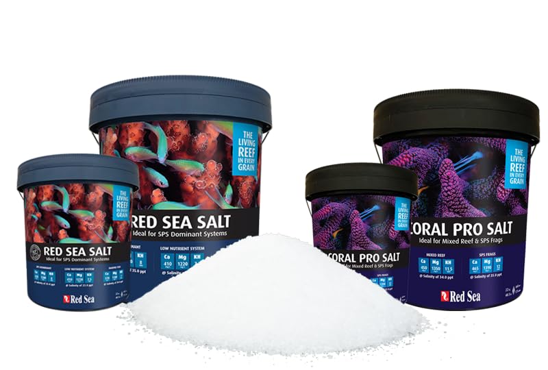 Red Sea Reef Salt Mix Small Bucket | Makes 55 Gallons Complete Marine Saltwater Aquarium Advanced Formula Optimal Coral Health & Stability