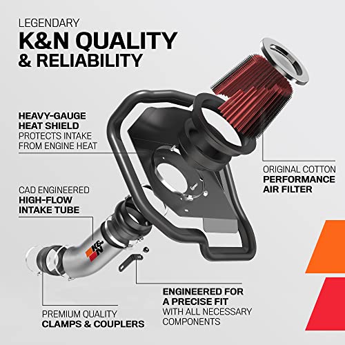 K&N Cold Air Intake Kit: High Performance, Increase Horsepower: Compatible with 2003-2008 Audi/Volkswagen/Seat (A3, A3 Quattro, Eos, Golf V, Jetta V, Altea, Leon) 2.0L L4, 69-9503TFK