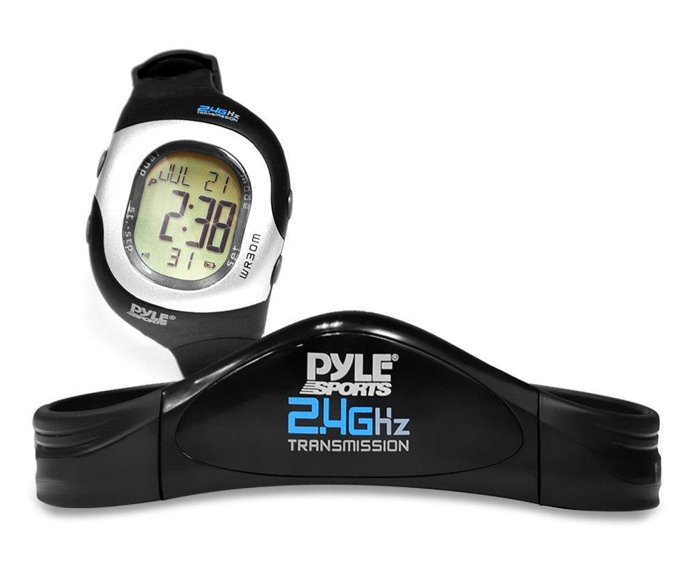 Pyle Sports Ladies Heart Rate Monitor with Calorie and Fat Burned, 50 Lap Chronograph, Black