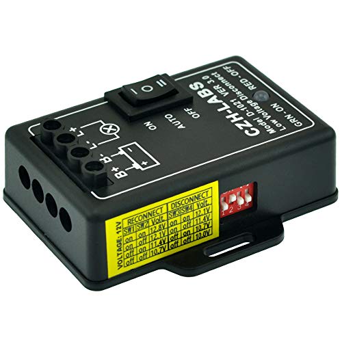 CZH-LABS LVD Low Voltage Disconnect Module. 12V / 30Amp Black ABS Panel Mount Terminal Block