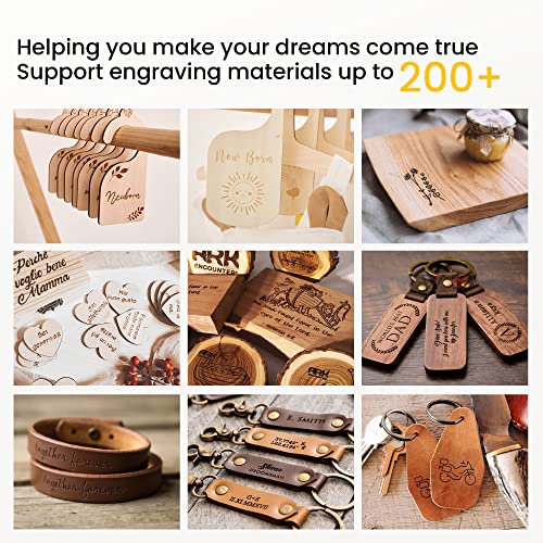 Longer RAY5 Laser Engraver, Laser Engraver 5W Output Power, 3.5” Color Touch Screen, App Offline Control, DIY Engraver Tool for Metal/Glass/Wood Engraving Area 15.75"x15.75"