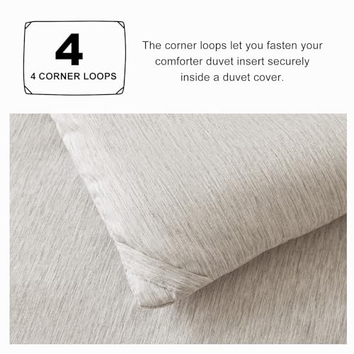 CozyLux Twin/Twin XL Comforter Set Dorm Bedding - 2 Pieces Beige Twin Extra Long Soft Luxury Cationic Dyeing Comforter for College, Breathable Lightweight Bed Sets with 1 Comforter and 1 Pillow Sham