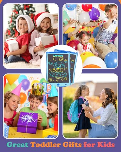 ORSEN 2 Pack LCD Writing Tablet for Kids, Colorful Doodle Board Drawing Pad for Kids, Learning Educational Toy Gift for Age 3 4 5 6 7 8 Year Old Girls Boys Toddlers