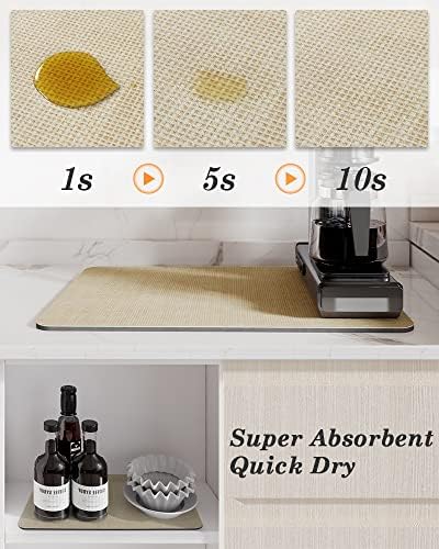 tchdio-Coffee Mat-Hide Stain Absorbent Rubber Backed Quick Drying Mat for Kitchen Counter-Coffee Bar Accessories Dish Drying Mat Fit Under Machine Pot Espresso Machine