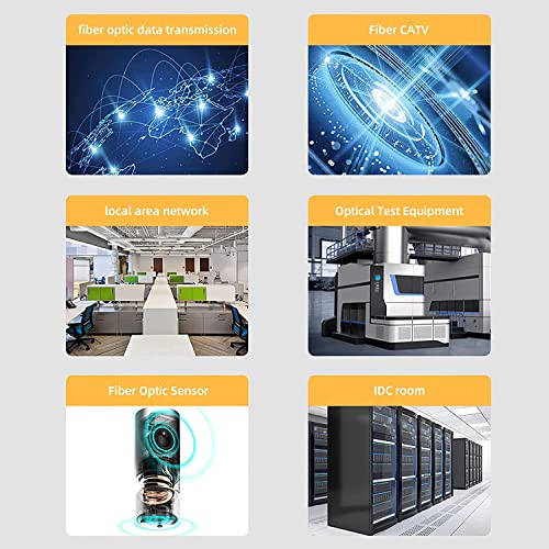 Fibergaga 0.5m(1.6ft) OS2 LC/UPC to LC/UPC Fiber Patch Cable Single Mode Fiber Duplex Length Option: 0.5M(1.6ft)-100M(328ft) 9/125µm 2.0mm Cable Diameter Fiber Optic Cable, OS1/OS2 Compatible