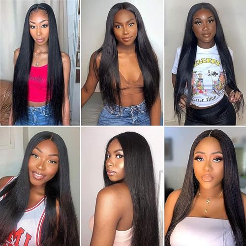 4x4 Lace Front Wigs Human Hair Pre Plucked with Baby Hair 150% Density 34 Inch Body Wave Brazilian Virgin Frontal Human Hair Wigs 4x4 Glueless HD Lace Closure Wig Human Hair for Women