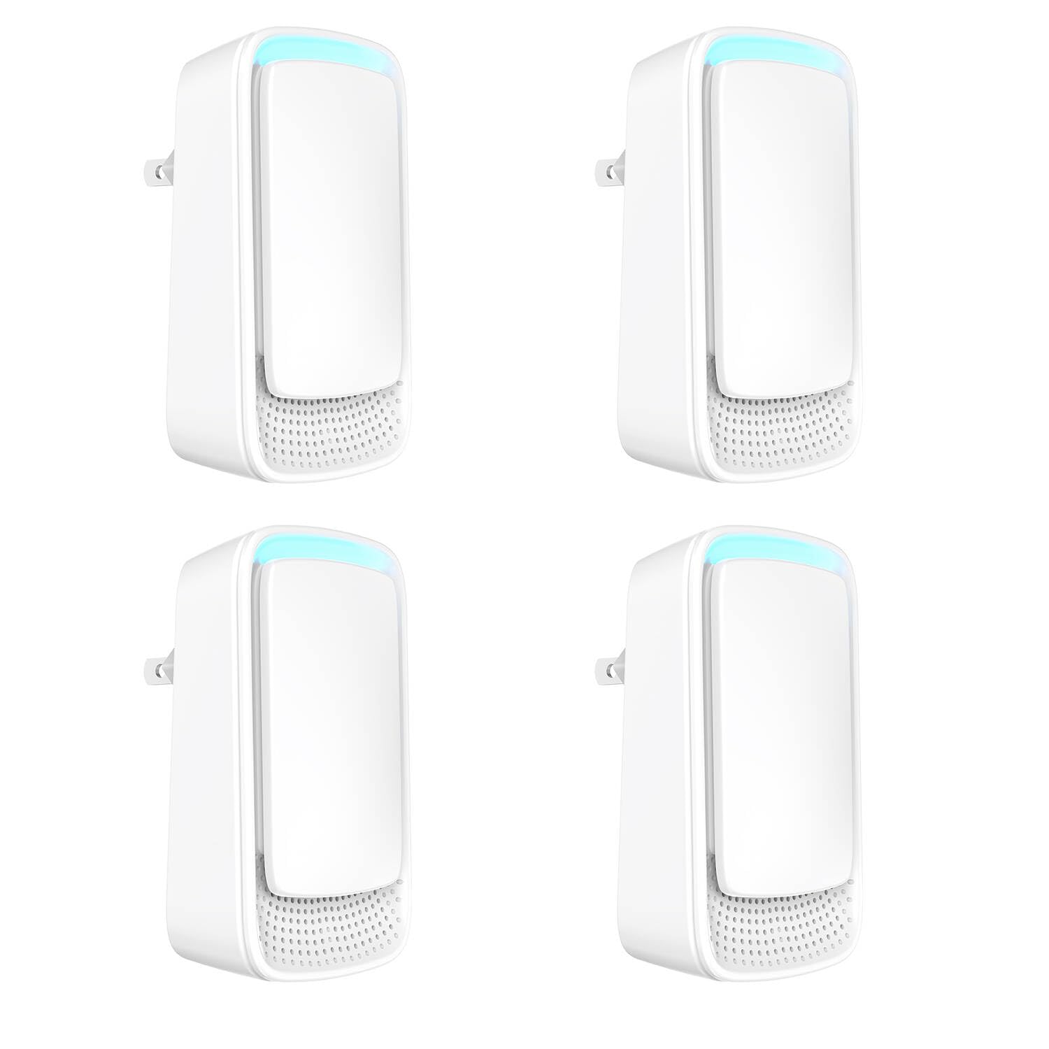 Plug In Air Ionizers - Negative Ion Technology Air Purifier - Quiet Operation Air Freshener for Home, Bedroom, Office, Garage Room - Portable Air Purifiers Odor,Pets Smell - Air Cleaner White (4 Pack）