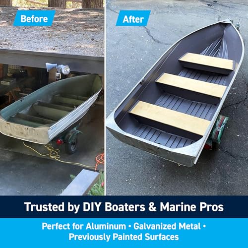TotalBoat Aluminum Boat Paint for Canoes, Bass Boats, Dinghies, Duck Boats, Jon Boats and Pontoons (Army Green, 1 Quarts (Pack of 1))