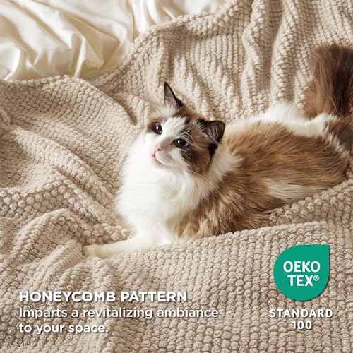 Bedsure Grey Fleece Throw Blanket for Couch - Super Soft Cozy Blankets for Women, Cute Small Blanket for Girls, 50x60 Inches