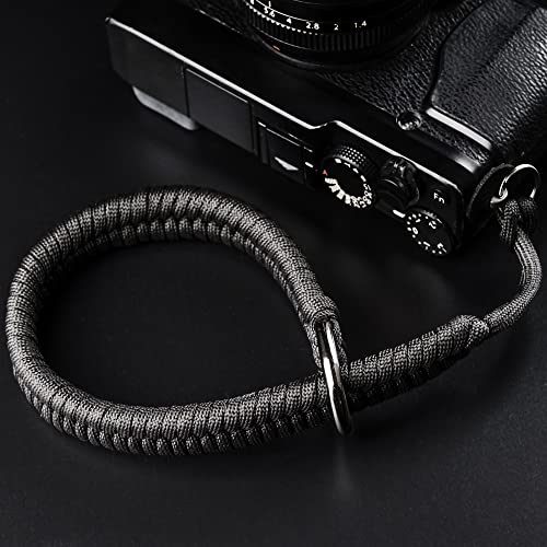 Qiang Ni Camera Wrist Strap - Paracord High-end Camera Hand Strap Wrist Lanyard for DSLR or Mirrorless Camera - Black