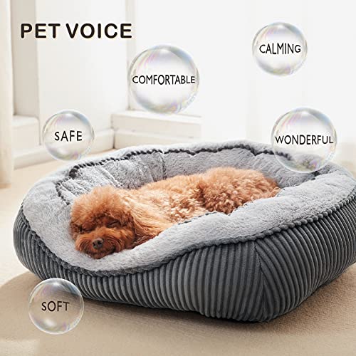 SIWA MARY Dog Beds for Small Medium Large Dogs & Cats. Washable Pet Bed, Orthopedic Dog Sofa Bed, Luxury Wide Side Fancy Design, Soft Calming Sleeping Warming Puppy Bed, Anti-Slip Bottom