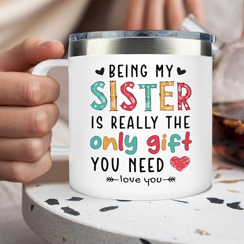 Christmas Gifts for Sister - Sister Christmas Gifts - Birthday Gifts for Sister, Sister Birthday Gifts for Women, Sister Gifts for Women, Sister Birthday, Funny Sister Gifts - Best Sister Mug 14Oz