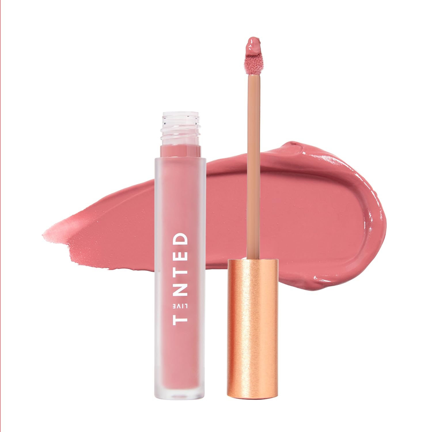 Live Tinted Huelip Liquid Lip Crème - Weightless, Long-Lasting Liquid Lip with Hyaluronic Acid and Jojoba Oil For a Soft, Comfortable, Moisturized Finish - 0.09 fl oz - Dusty Rose