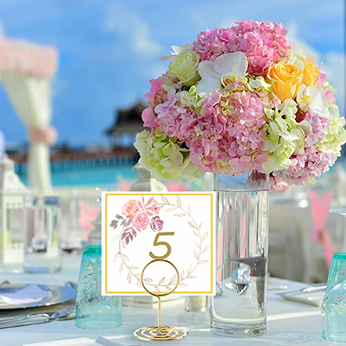 10Pcs Place Card Holder, Table Number Holders, Wire Picture Holder, Table Card Holders Stand, Photo Holder for Centerpieces, Wedding Reception, Party, Birthday (Gold)