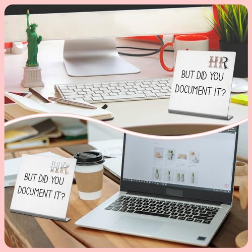 HR Gifts Funny Office Desk Decor Gifts for Women Men Coworker, I'm Not Like Regular HR I'm Cool HR Home Office Desk Shelf Decorative Sign, DSC13