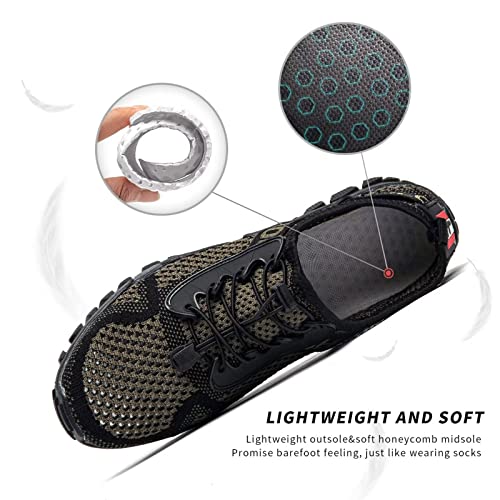SOBASO Women Water Hiking Shoes Slip On Beach Swim Barefoot Shoes for River Sports Surf Boating Sailing
