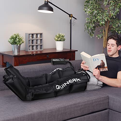 QUINEAR Air Compression Recovery System, Professional Sequential Device for Massage Therapy, Foot and Leg Recovery Boots for Improved Circulation (Small)