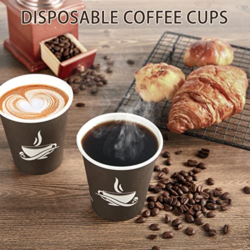 LITOPAK 270 Pack 10 oz Paper Cups, Disposable Coffee Cups, Paper Drinking Cups, Brown Disposable Cups, Paper Hot Coffee Cups, Paper Coffee Cups for Party, Picnic, Travel, and Events