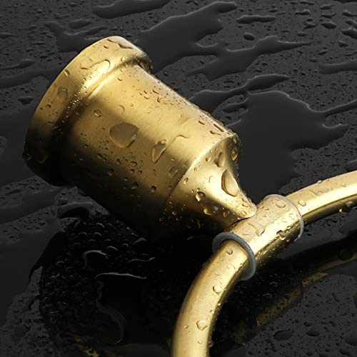 Alise Towel Rings for Bathroom,Hand Towel Holder Towel Hanger Wall Mount SUS304 Stainless Steel Towel Rack,Gold Finish GNM7001-G