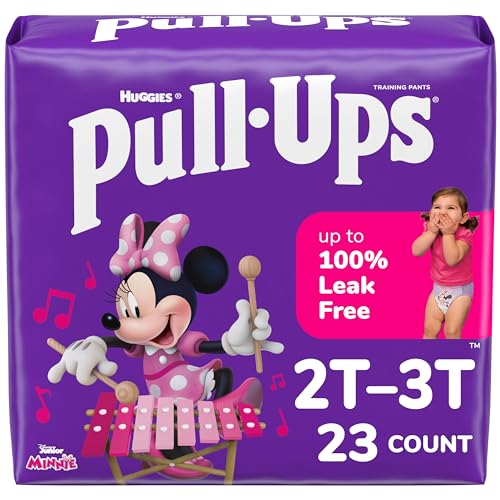 Pull-Ups Girls' Potty Training Pants, Size 2T-3T Training Underwear (16-34 lbs), 23 Count