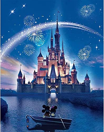 Diamond Art Kits for Castle DIY 5D Diamond Painting Kits for Adults Painting Kits for Rhinestone Embroidery Picture, Star Ice, 12x16 inch