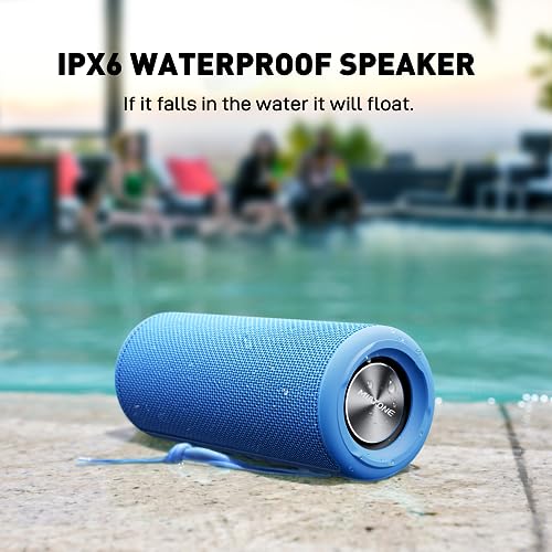 MIATONE Boombox Outdoor Portable Bluetooth Speakers Wireless Speaker Waterproof - Blue