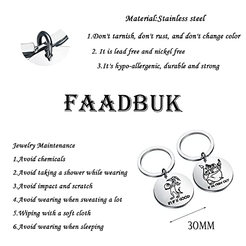 FAADBUK Pain and Panic Gift Couple Keychain If is Good If He Find Out Keychain for Best Friends (IFIF SET)