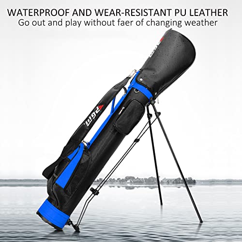Golf Stand Bag for Men & Women,Easy to Carry & Durable Pitch Golf Bags Sunday Golf Bag Ideal for Golf Course & Travel,Lightweight and Waterproof Black (Black + Blue)