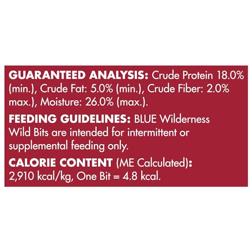 Blue Buffalo Wilderness Trail Treats Wild Bits High Protein Grain Free Soft-Moist Training Dog Treats, Salmon Recipe 10-oz Bag