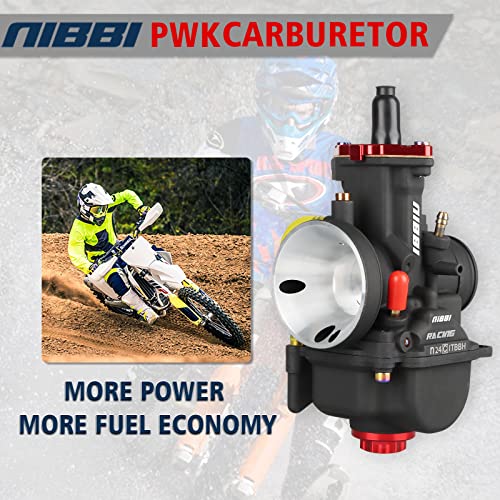 NIBBI Carburetor PWK24mm,fit 125cc—150cc Motorcycle Engine with Carb Jets for DirtBike MiniBike Pit Bike GY6 ATV