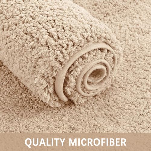 Buganda Microfiber Bathroom Rugs Runner (59 x 24, Steel Blue) Shaggy Soft and Absorbent, Non Slip, Thick Plush, Machine Washable Bath Mat and Bath Rugs for Bathroom