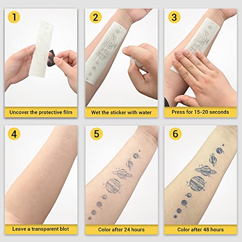 INKARTLINK Tattoo Tech, 2 Sheets Large Semi Permanent Tattoo, Adult Art Design Temporary Tattoos, Lasts 1-2 Weeks, Waterproof, Realistic Look, No Adhesive, No Reflection (Lion Design)