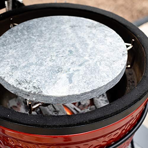 Kamado Joe Soapstone Grill Accessory for Joe Jr. Stain resistant, Grill Tender or Delicate Food without Sticking to Surface, White, Model KJ15090720