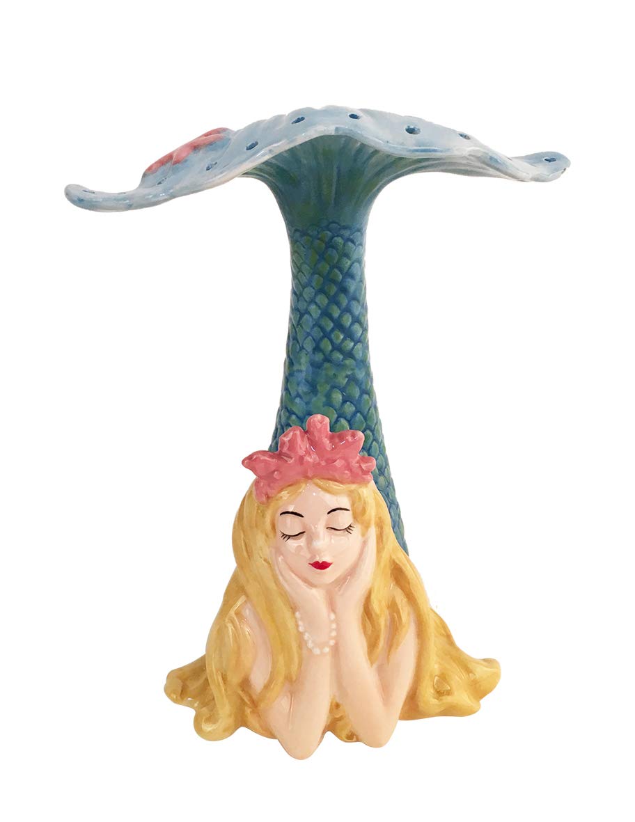Blue Sky Ceramics Mermaid Earring Holder, Multi