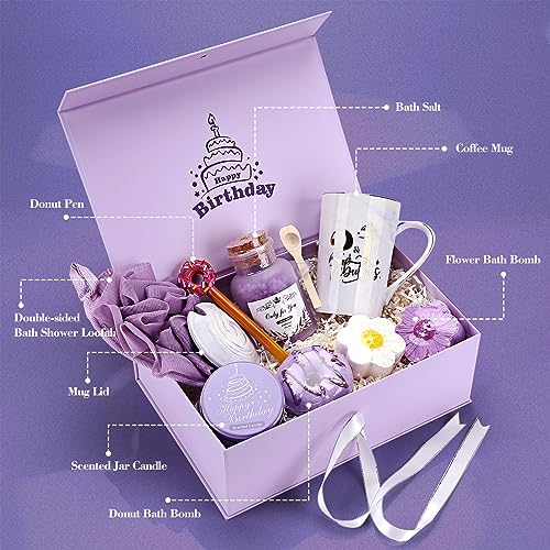 21st Birthday Gifts for Women,Happy Birthday Gifts Ideas,Unique Relaxing Spa Birthday Basket Box for Women Sister Girlfriend Wife Friend Grandma Mom Daughter, Gifts for Women Birthday Presents for Her