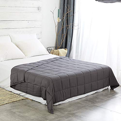 ZonLi Weighted Blanke t(80''x87'', 20lbs, King Size, Dark Grey), Weighted Blanket for Adults, High Breathability Heavy Blanket, Soft Material with Premium Glass Beads