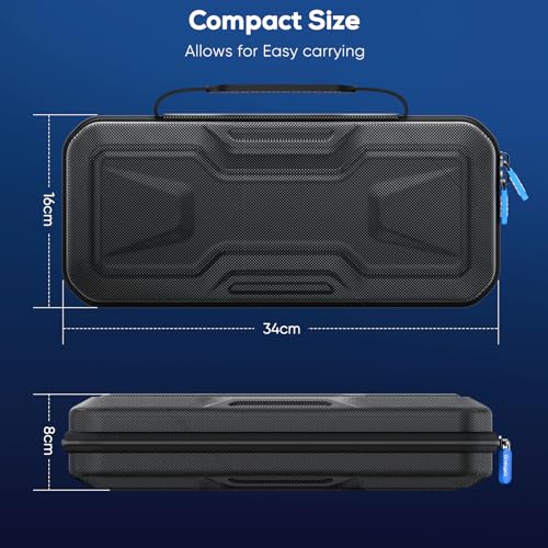 FYOUNG Carrying Case for PlayStation Portal, Protective Hard Shell Portable Travel Carry Handbag Full Protective Case Accessories for PlayStation Portal Remote Player (Black)